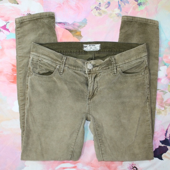 Free People Pants - Free People Cropped Skinny Corduroy Pants Size 24